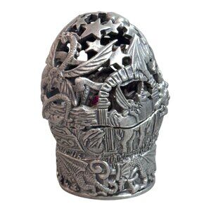 The Tudor Mint Guardian Dragon Egg 1061 Paperweight Pewter Collectible Figurine